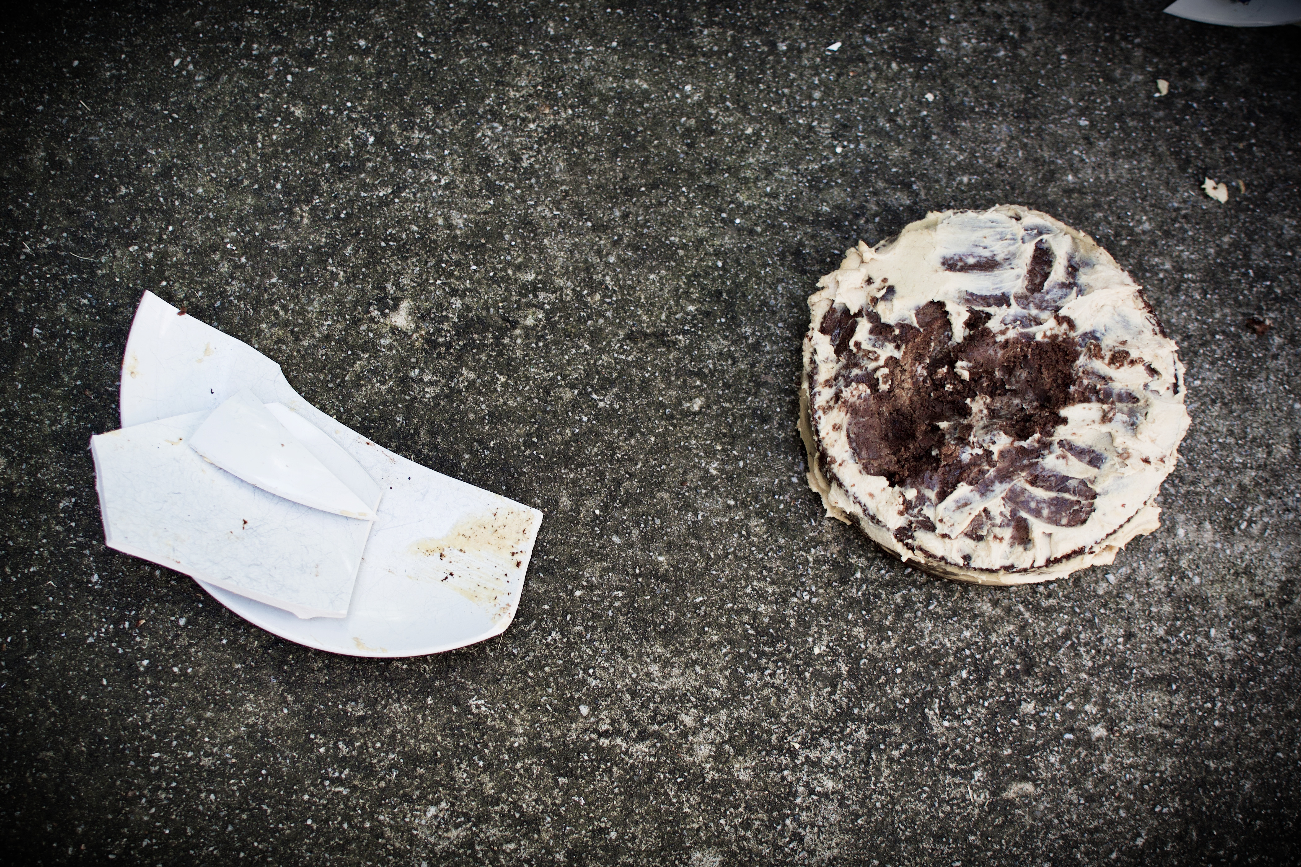 first birthday cake fell on the ground