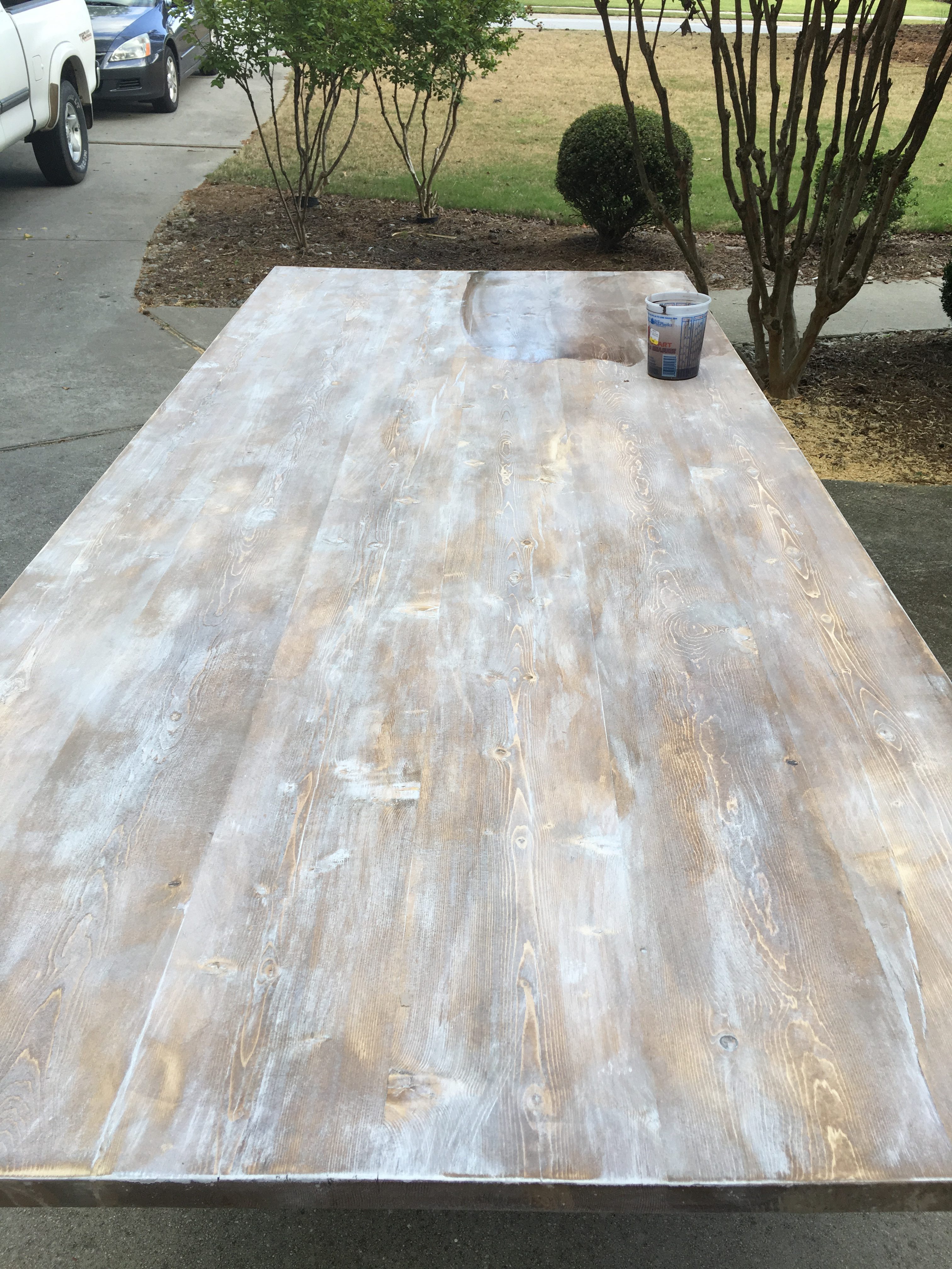 Whitewash on sale farmhouse table