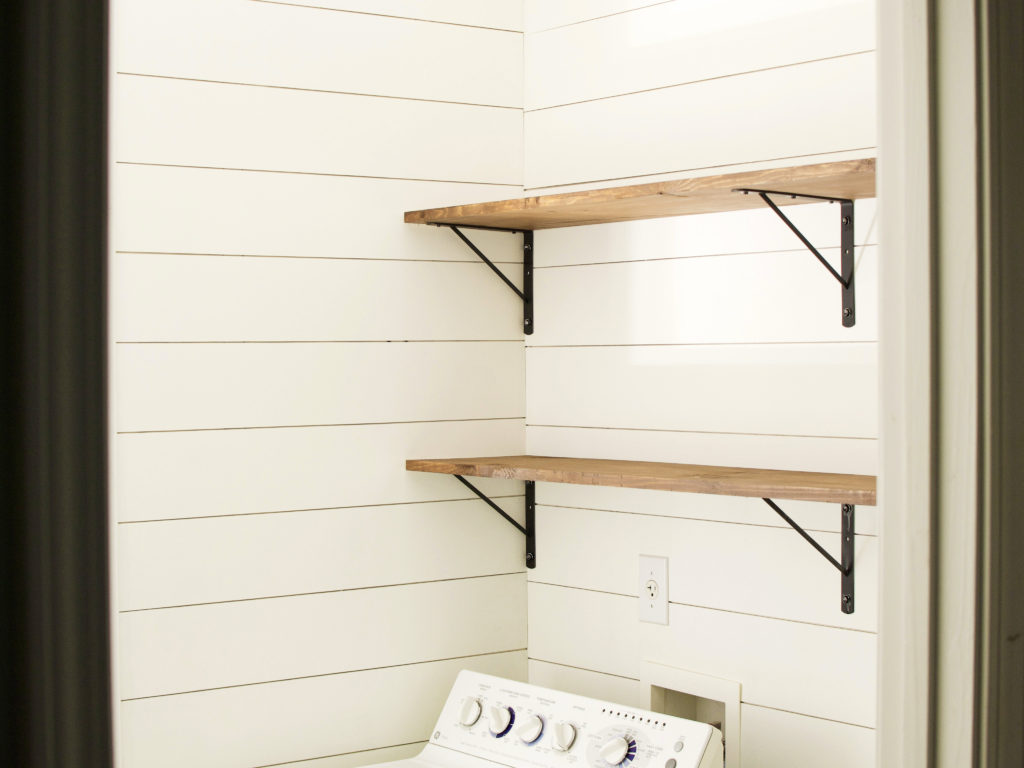 How to Make &amp; Install DIY Stained Wood Shelves - Building ...