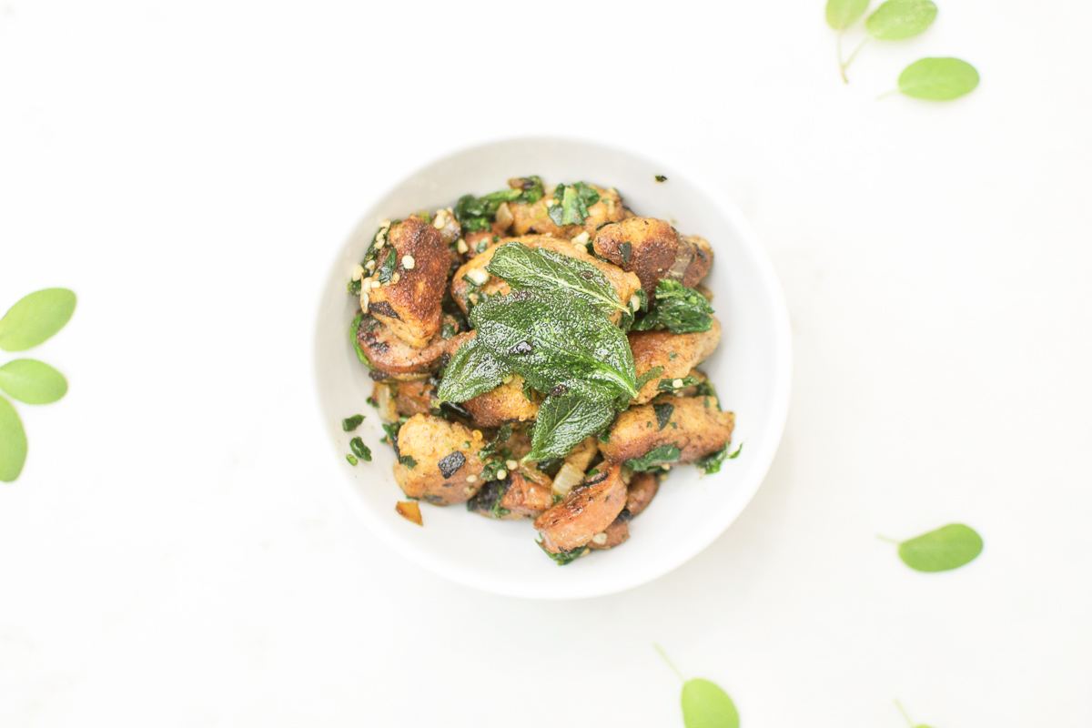 Toasted Sweet Potato Gnocchi With Sausage and Crispy Sage Recipe