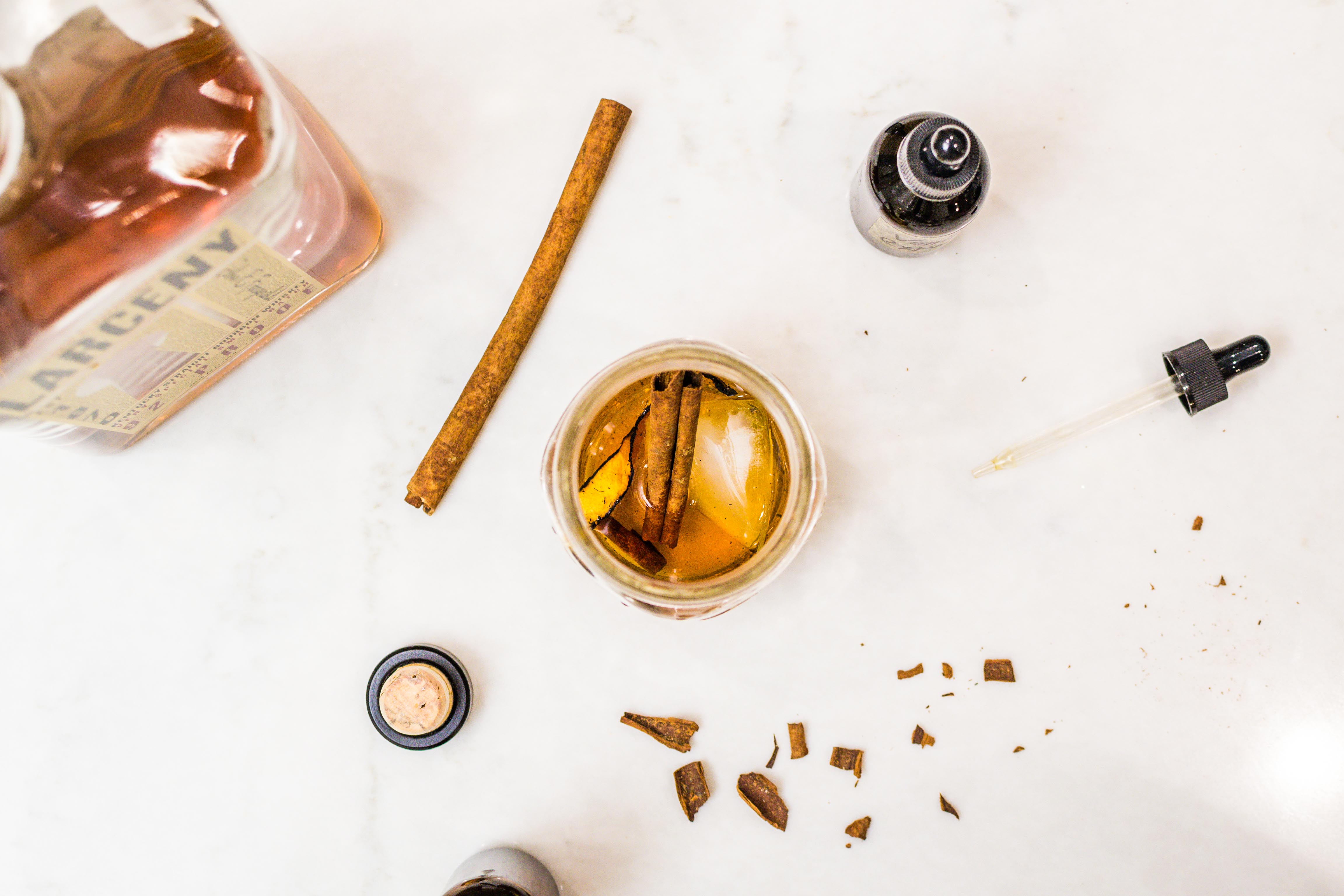 Smoky, Winter-Spiced Old-Fashioned Cocktail Recipe with Homemade Bitters