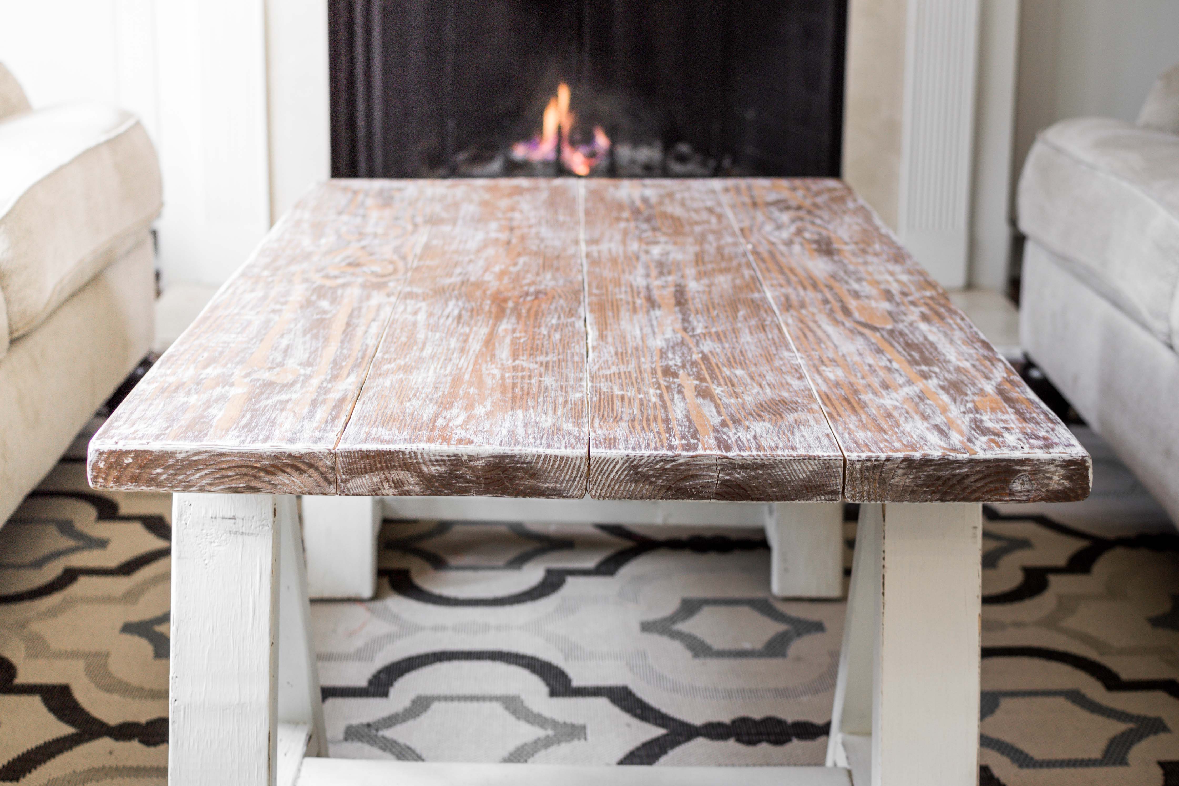 How to DIY Finish a Sawhorse Coffee Table by Rogue ...