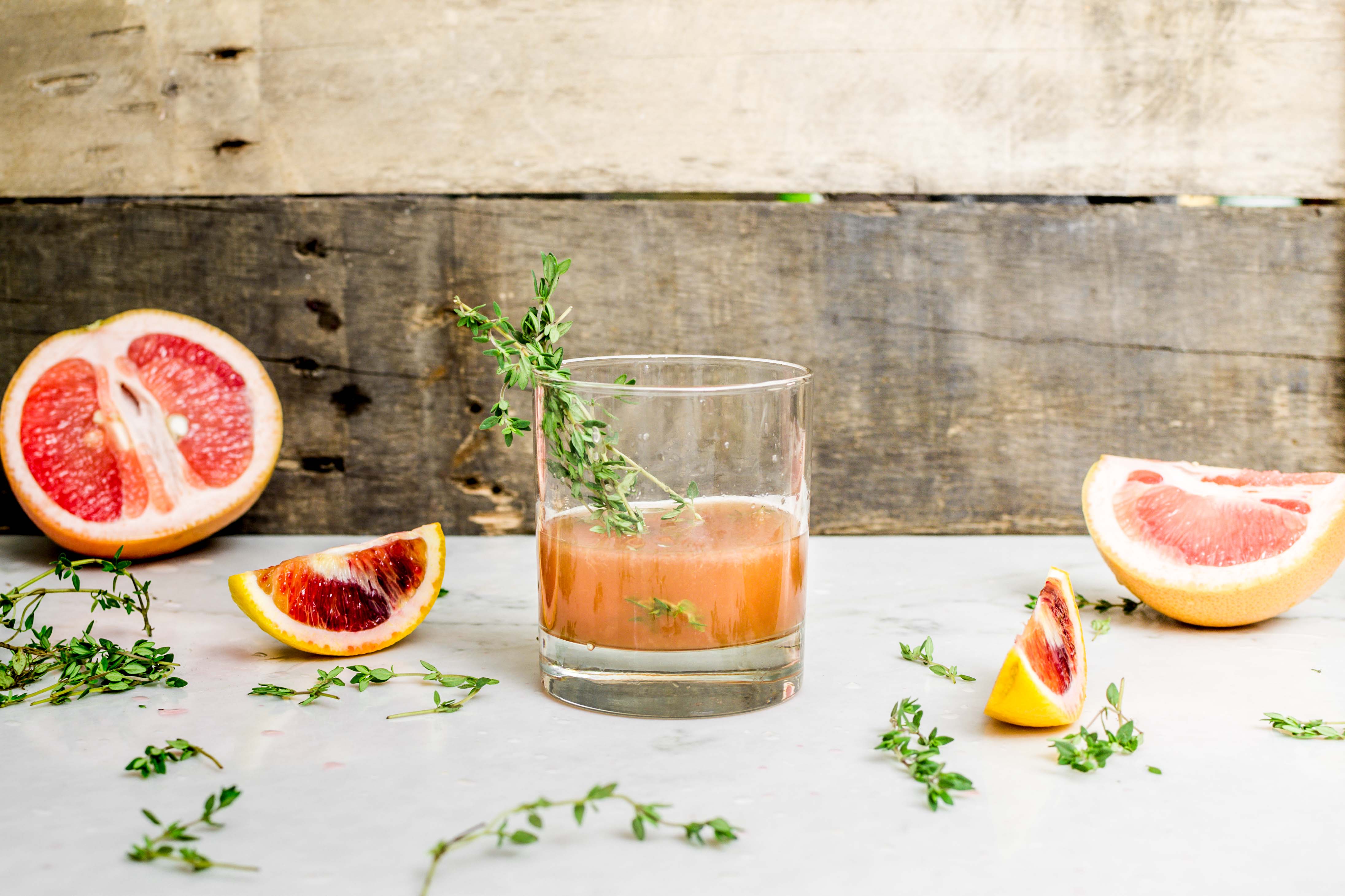 Thyme Citrus Bourbon Cocktail Recipe