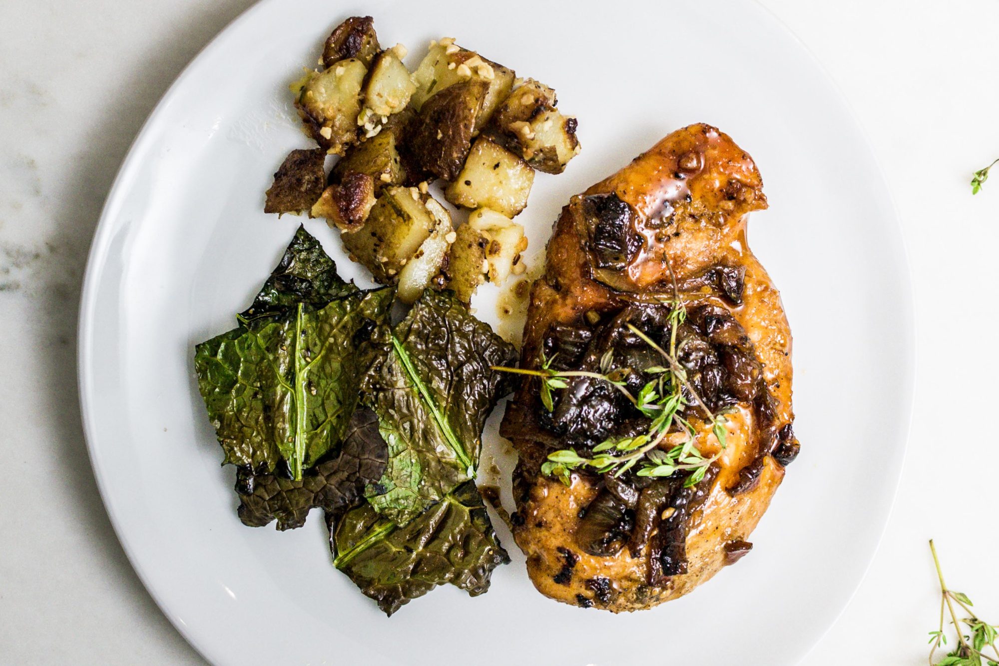 Honey & Thyme Glazed Chicken with Caramelized Onions