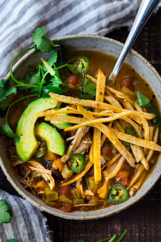 Chicken Tortilla Soup (Instant Pot or Stovetop) by Sylvia Fountaine | Feasting at Home